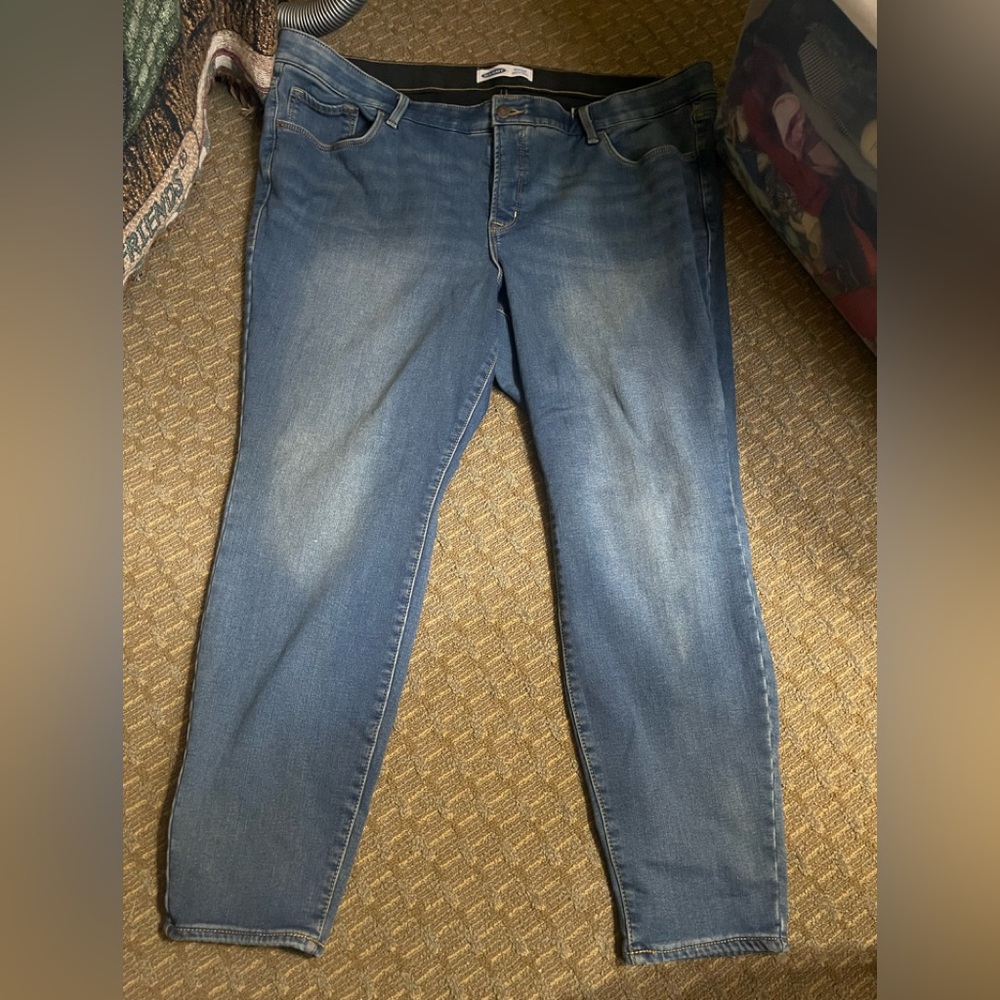 Ladies plus size old navy rock star super skinny lined jeans size 24
